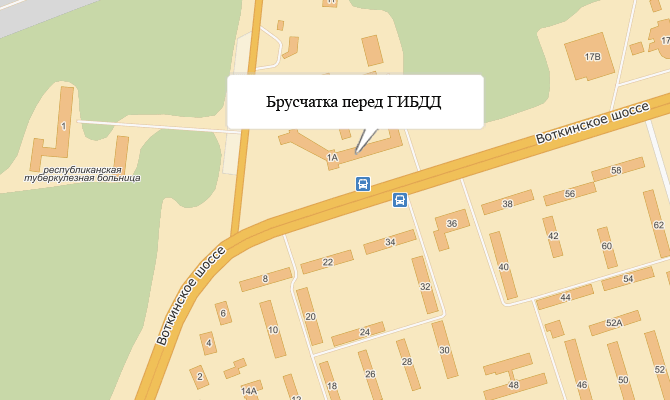 На карте ГИБДД города Ижевска