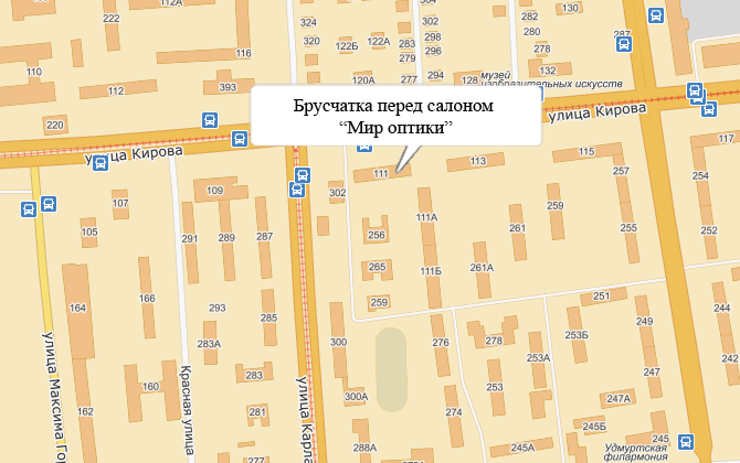 На карте города Мир оптики Ижевск